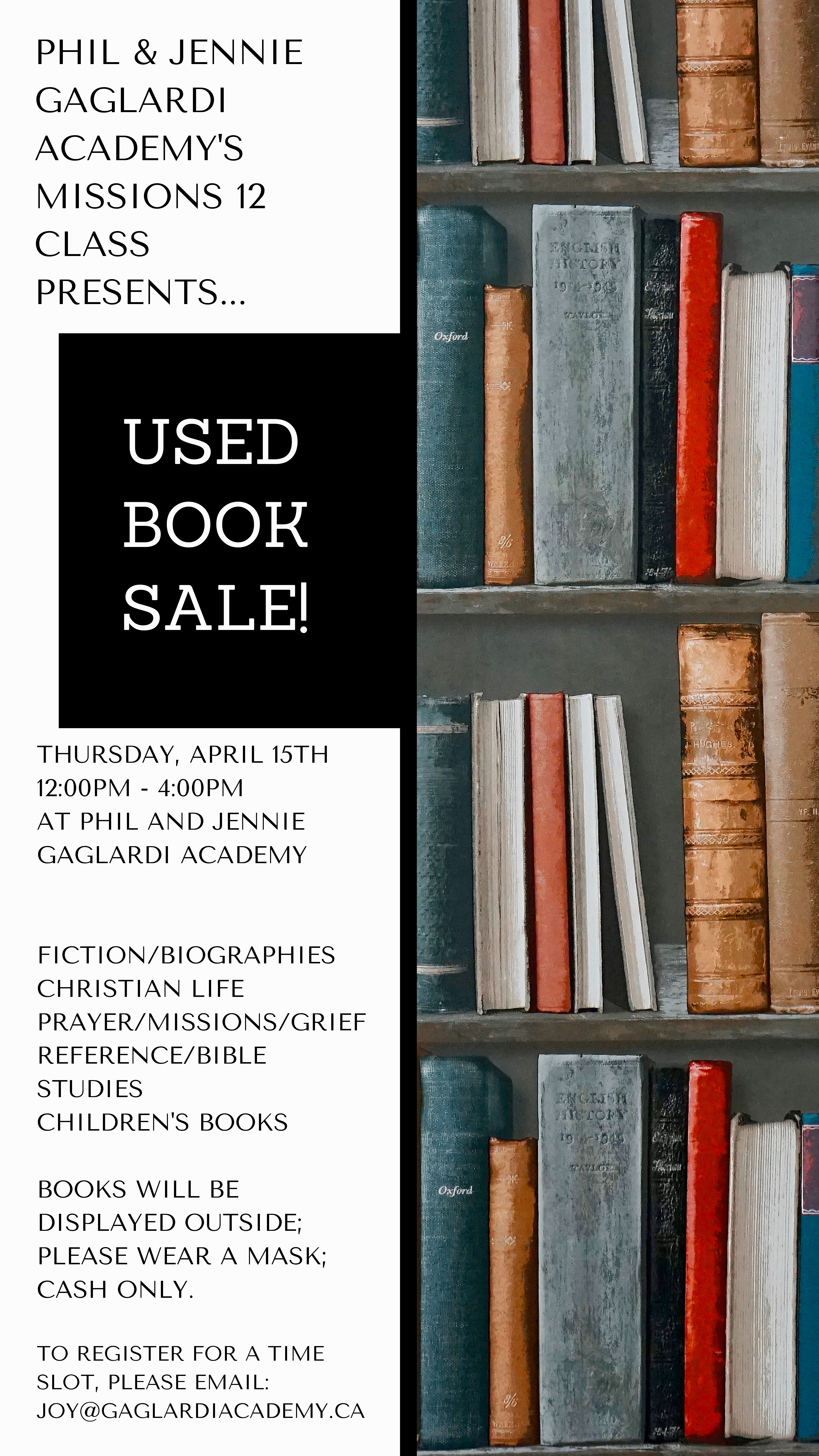 Used Book Sale poster